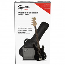 Fender Squier Affinity PJ Bass Pack, sort